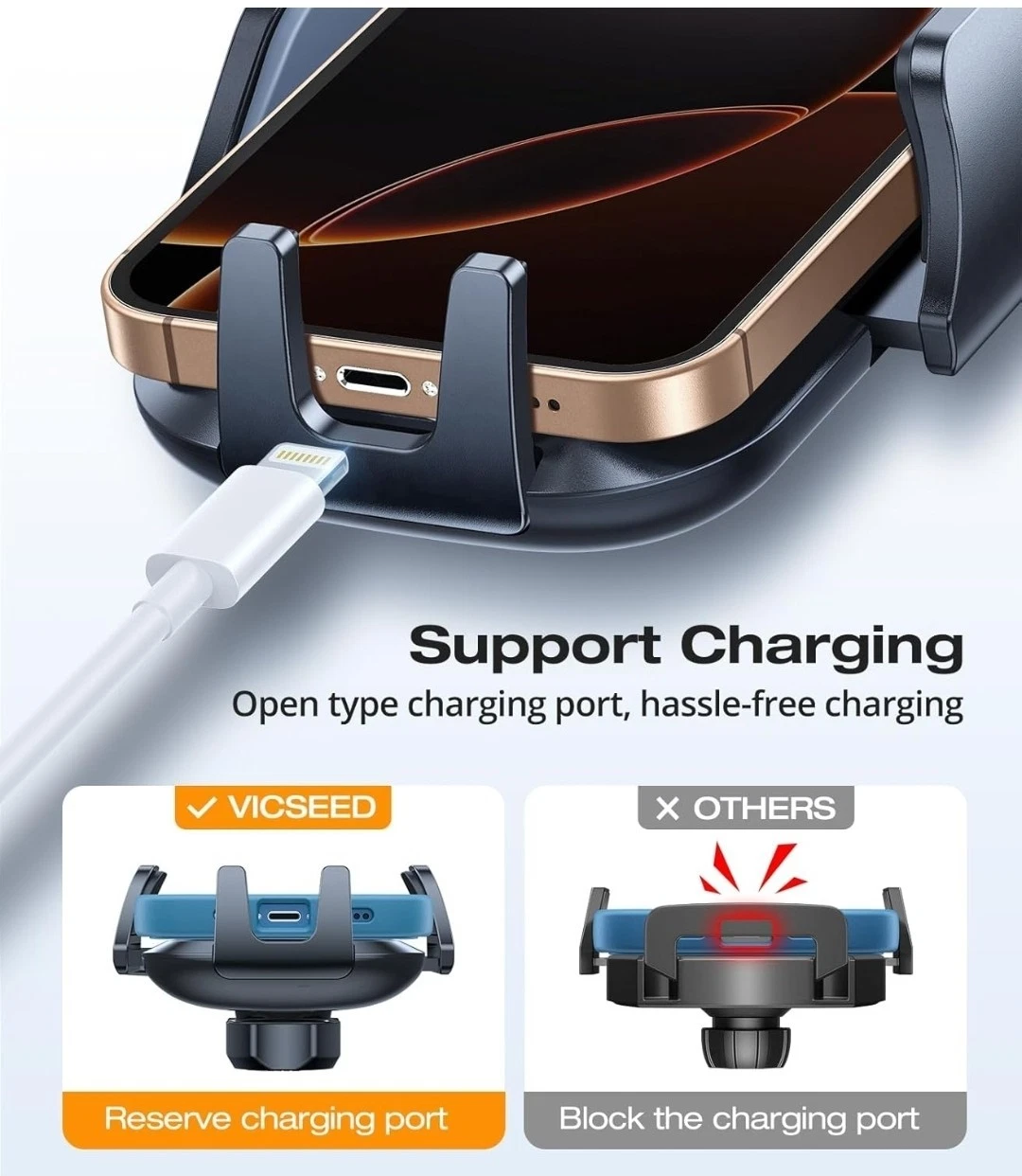 Military-Grade Sturdy Car Phone Holder Mount, Upgraded anti Shake Metal CD Slot - Image 2